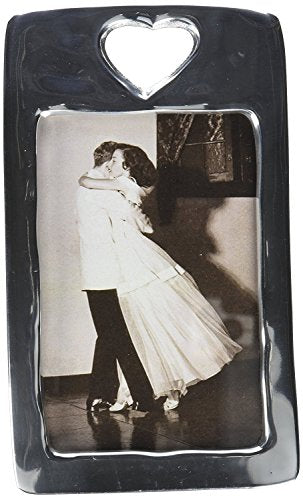Mariposa Open Heart 4X6 Frame | Silver | Brillante | Frames | Decorative Photo Frames | Recycled SANDCAST Aluminum | Handm...