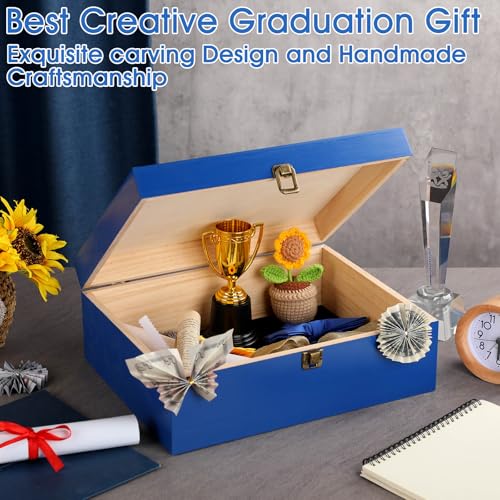 Geelin Graduation Keepsake Wooden Box Class of 2026 Graduation Cap Large Keepsake Box Graduate Wooden Engraving Memento Ca...