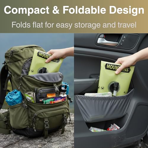 CoreMuse Camping Water Container 2 Gallon Collapsible Water Jug with Spout - Reusable Plastic Flasks, Foldable Empty Gallo...