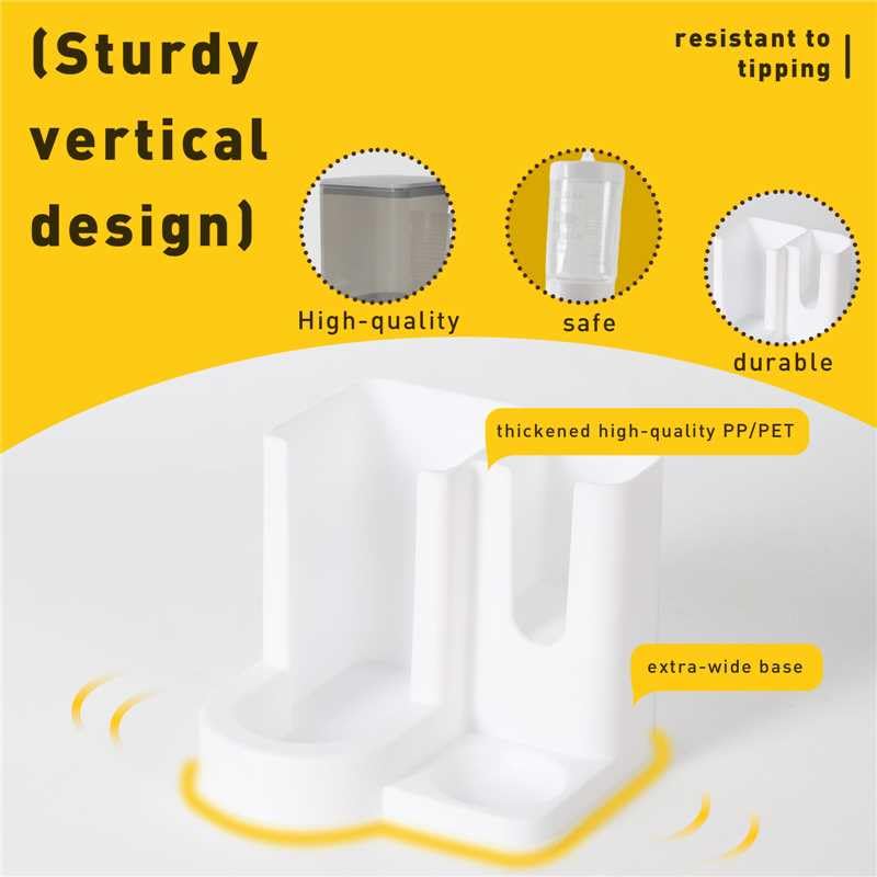 Hamster Water Bottle Standing Water Dispenser No Drip 2 in 1 Large Capacity Small Animal Automatic Food Bowl for Cage Acce...