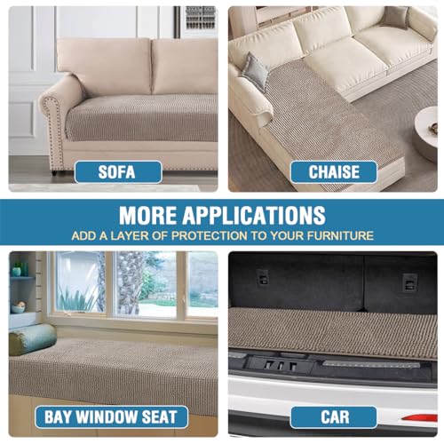H.VERSAILTEX Plush Chenille Pet Couch Cover Thick Soft Sofa Cover for 3 Cushion Couch Anti Slip Couch Cover Furniture Prot...