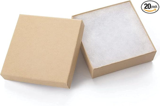 GEFTOL Jewelry Gift Boxes 20 Pack 3.5x3.5x1 Inch Cardboard Jewelry Boxes,Small Gift Boxes for Jewelry Earrings Necklaces H...