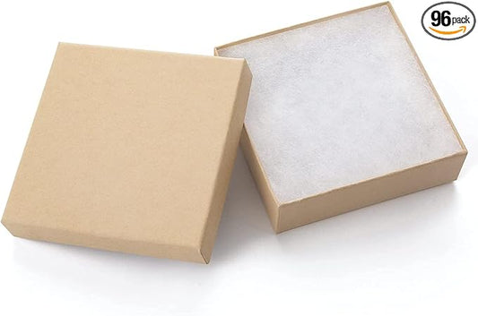 GEFTOL Jewelry Gift Boxes 96 Pack 3.5x3.5x1 Inch Cardboard Jewelry Boxes,Small Gift Boxes for Jewelry Earrings Necklaces H...