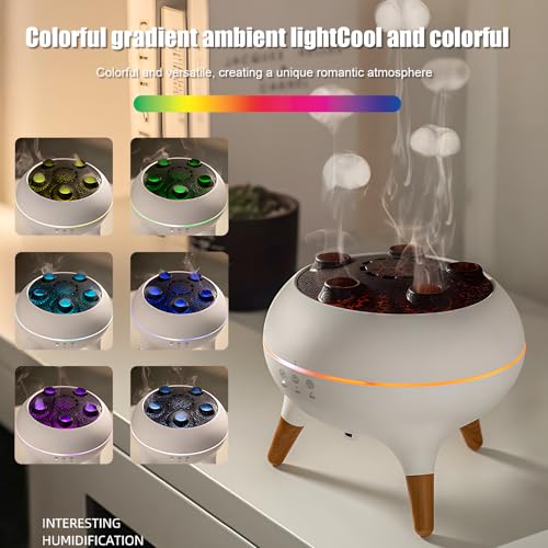 Holwim Essential Oil Jellyfish Diffuser, Aromatherapy Diffuser, 250ml Ultrasonic Cool Mist Humidifier, Music Sync Jelly Fi...