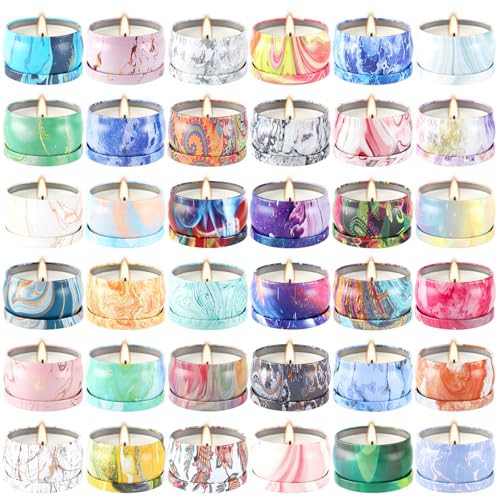 Onebird Set of 36 Scented Candle Gift Set, Natural Pure Soy Wax Aromatherapy Candles with Essential Oils for Home and Women