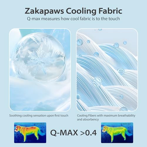 ZAKAPAWS Cooling Blanket for Dogs - Q-MAX>0.4, Lightweight Pet Throw Blanket Furniture Protector, Breathable Fill and Soft...