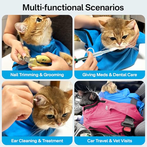 Cat Carrier Pouch, Soft Cat Bag Carrier for Bonding & Stress-Free Vet Visits, Cozy Cat Pouch Carriers to Comfort and Cuddl...