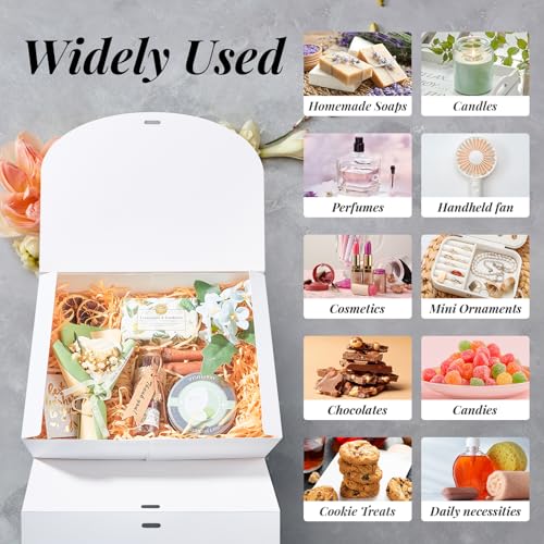 Kucoele 15 PCS Gift Boxes with Lids for Presents, 10.6 x 7.8 x 3.1 Inches White Bridesmaid Proposal Boxes with Ribbons for...