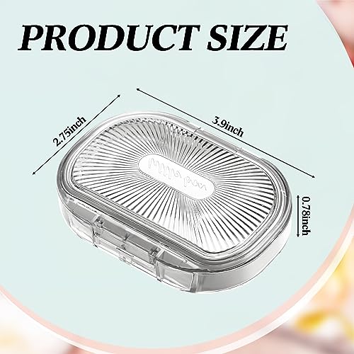 Kigley 4 Pcs Hair Tie Container Small Portable Travel Cotton Swab Holder Dispenser with Lid Plastic Box Storage Containers...