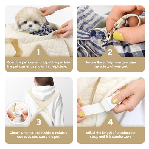 JourCraf Pet Carrier Backpack, Adjustable Pet Front Cat Dog Carrier Backpack Travel Bag for Small Medium Dogs Cats and Rab...