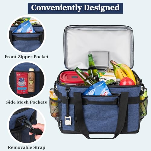 OPUX Collapsible Soft Cooler Bag, 48/60 Can Large Insulated Cooler, Leakproof Soft Sided Cooler with Shoulder Strap & Bott...