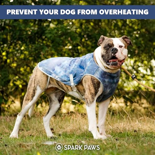 Spark Paws Dog Cooling Vest - SPF 50 UV Sun Protection - Summer Heat Relief Gear for Dogs, Lightweight, Evaporative Coolin...