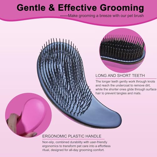 MAEELOU Puppy Brush for Small Dogs - Soft Dog Brush - Perfect Yorkie, Shih Tzu, Maltipoo & Maltese Grooming - Gentle Hair ...
