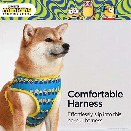 Minions Dog Harness, Large, Blue Minions in a Row | Comfortable Mesh No-Pull Dog Harness| Gifts for Minions Fans and Their...