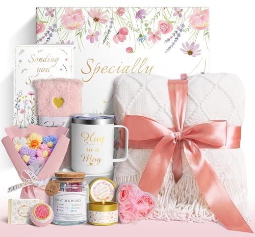 Sparkalyn 11 PCS Birthday Gifts for Women, Get Well Soon Gifts Baskets for Women Self Care Gifts, Spa Care Package After S...