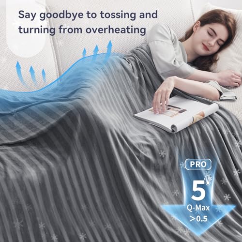 Guohaoi Cooling Throw Blanket for Hot Sleepers,Arc-Chill Q-Max >0.5 Cool Fiber,100% Oeko-Tex Certified Lightweight Summer ...