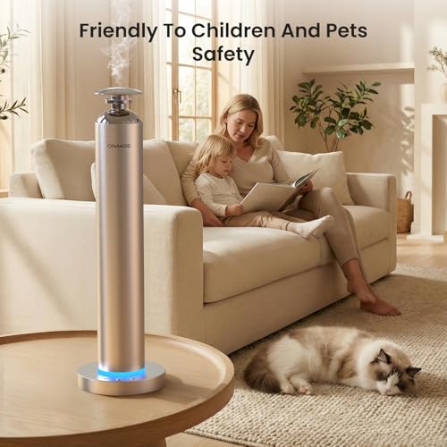 Waterless Aroma Diffuser, 8000mAh Battery Scent Air Machine for Large Room up to 1500 Sq Ft, Cold Air Diffusion Essential ...
