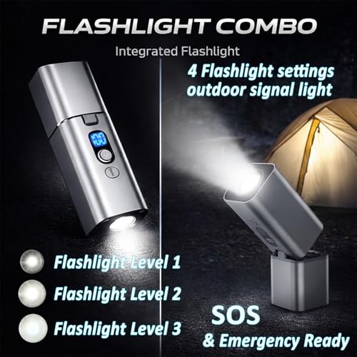 Metal Portable Mini handheld fan 1-100 speed 15000PRM,Rechargeable Pocket Personal handheld turbo fan 5000mAh with flashli...