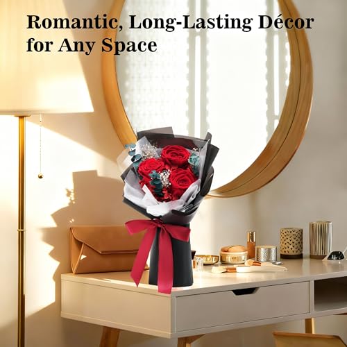 SofLiv Flowers for Delivery Prime, Preserved Roses Flower Gifts for Women, Flower Bouquet Gifts for Her, Mom Birthday Gift...