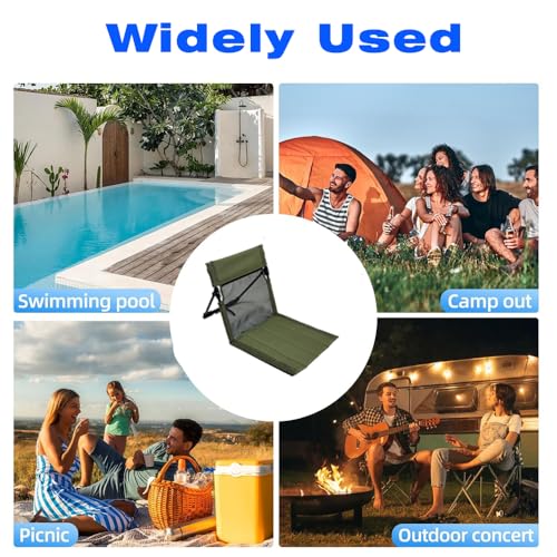 Verveens Portable Poolside Chairs with Mesh Backrest,Lightweight Foldable Beach Chairs with Carry Bag for SwimmingPool Sun...