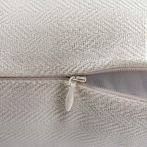 AmHoo Pack of 2 Farmhouse Linen Throw Pillow Cover Cushion Stripe Decoration Buffalo Retro Pillowcase with Hidden Zipper f...