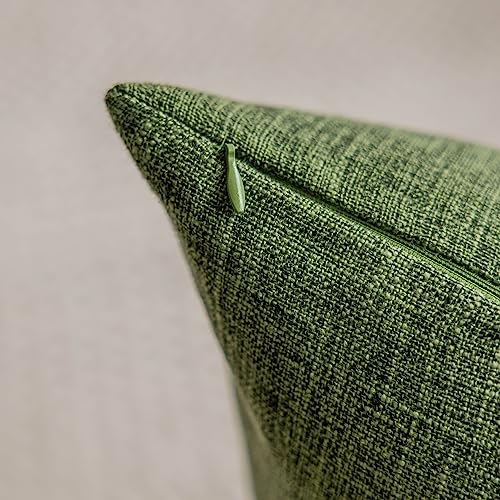 Home Brilliant 2 Pack Lined Linen Solid Textured Large Throw Euro Pillow Sham 26x26 Cushion Spring Pillow Cover for Couch ...