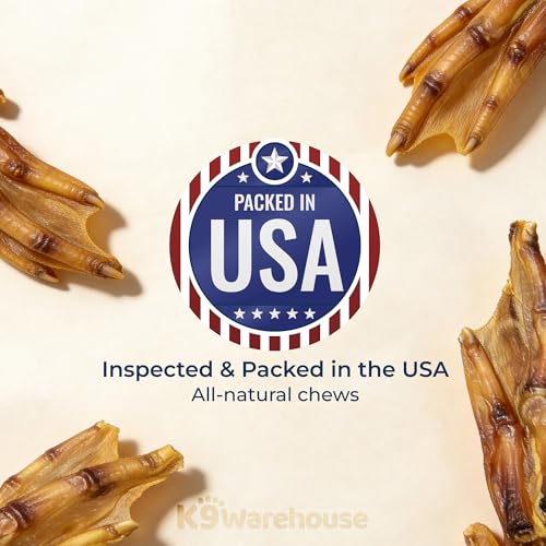 K9warehouse Duck Feet for Dogs – High Protein Dehydrated Dog Treats, Natural Crunchy Chews with Collagen, Glucosamine & Ch...