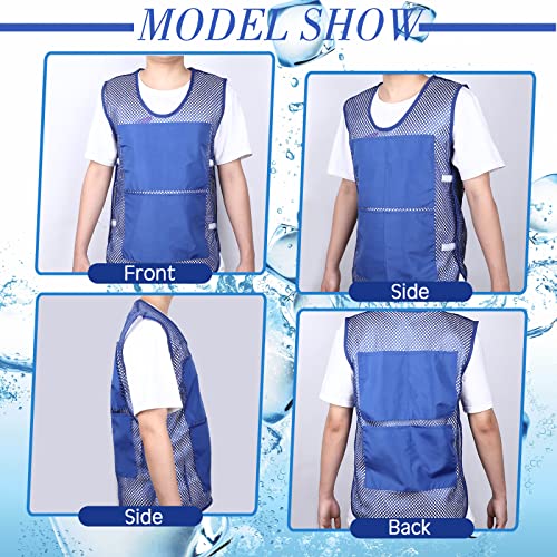 Mepase 2 Pcs Ice Cooling Vest for Men Women Teens with Ice Packs Summer Hot Weather Cooling Vest Cool Jacket with Pockets ...