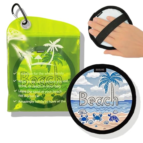 BAIRUYAO Beach Sand Remover Bag,Sand Remover Eraser with Elastic Band，Beach Vacation Essentials,Must Haves, Reusable Eco G...