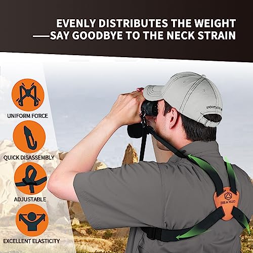 OUFABE Binocular Harness Strap, X-shaped Adjustable and Deluxe Bino Chest Straps for Hunting, Fits for Carrying Binocular,...