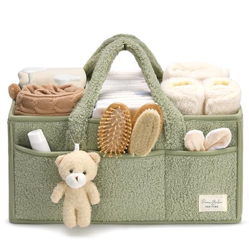 PeraBella Diaper Caddy Organizer for Changing Table, Storage Basket for Wipes, Gift for Baby Shower, Car Organizer, Nurser...