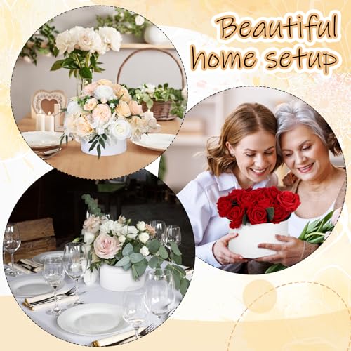 Nuenen Gift Boxes with Lids Floral Foam Set Round Boxes Flower Arrangements Supplies Round Floral Foam for Flowers for Mot...