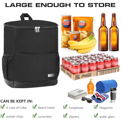 Insulated Cooler Backpack Outdoor - Leak Proof Backpack Cooler 30 Cans, Waterproof Lightweight Cooler Bag for 12h Hot/Cold...