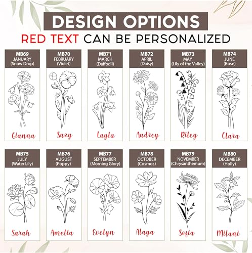 Personalized Birth Flower Memory Box – Custom Engraved Wooden Keepsake Chest with Floral Design | Jewelry, Photos & Mement...
