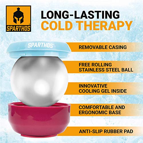 Sparthos Cold Massage Roller Ball - Fitness Cryosphere Massager - Cryo Cryocup Ice Massage Cups - for Muscle, Face, Body M...