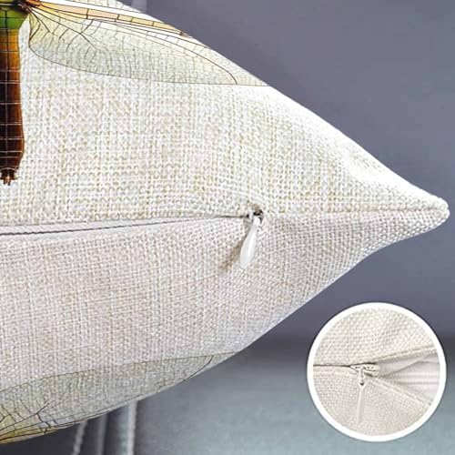 Smooffly Farmhouse Oblong Rectangle Throw Pillow Case, Green Darner Dragonfly Isolated with Clipping Path Pillow Cases Cot...