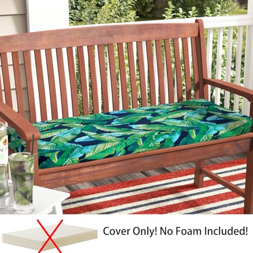 Magpie Fabrics Patio Bench Loveseat Cushion Covers (Replacement Cover only, No Insert!), Waterproof Fade Resistant Swing C...