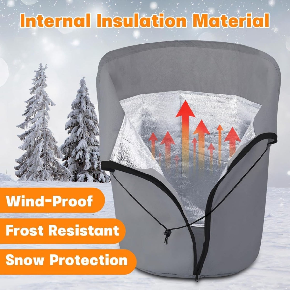 2-Piece Thermal Pot Cover,45x50cm Potted Plant Protection Bags With Zipper And Drawstring—Winter Protection For Potted Plants Against Frost,Winter Protection Pots For Palm Trees, Outdoor Use