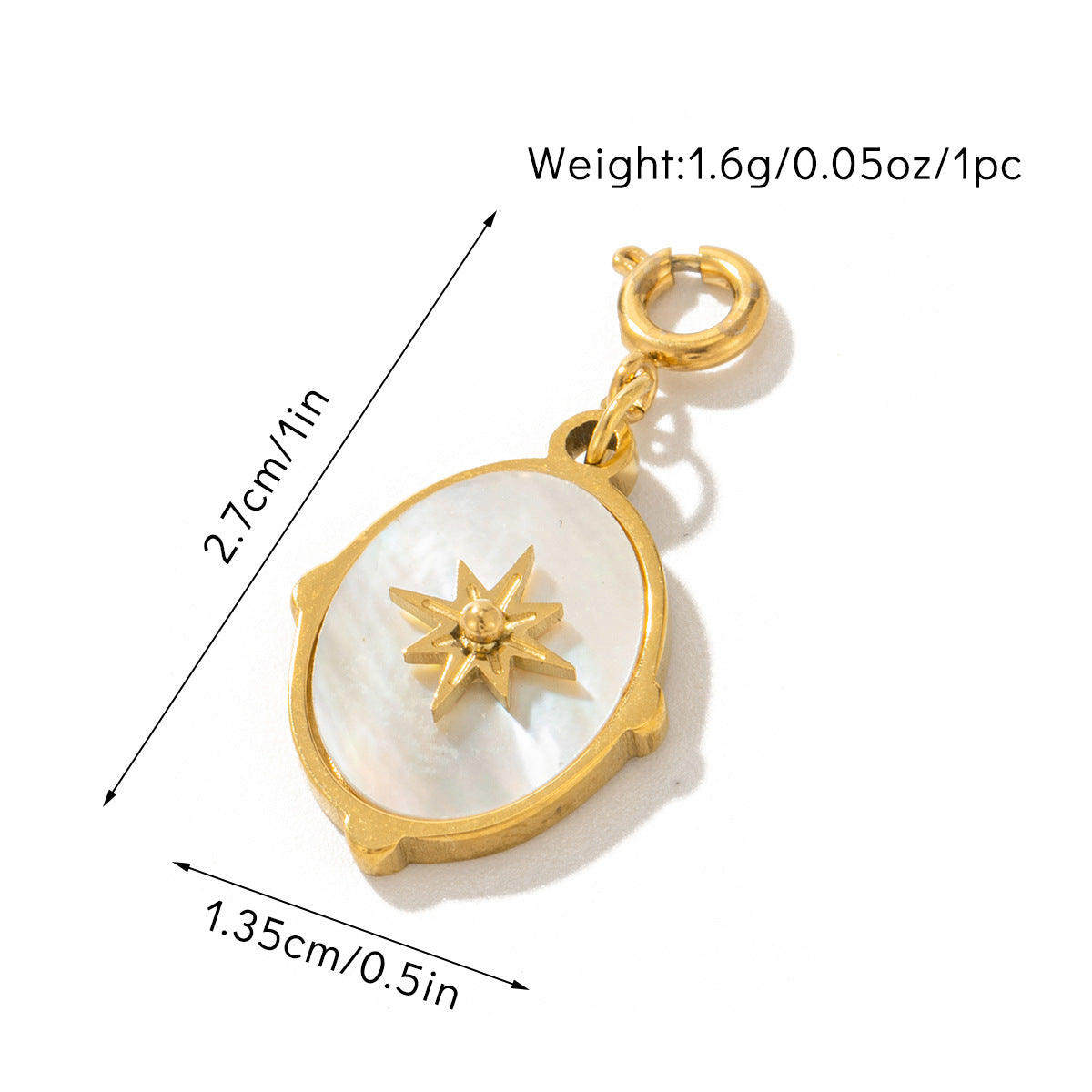 Gold-plated Accessories Traditional-style Pendants DIY Jewelry Handmade Components With Bead-setting Holes