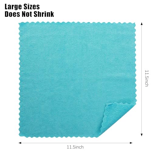 MOONQUEEN 12 Pack Microfiber Cleaning Cloth - Reusable Cleaning Rag, Fast Drying Cleaning Towels,12"X12", Green/Blue/Yello...