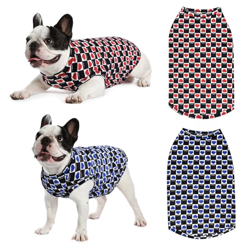 Y-blue Dog Cooling Vest, Quick Dry Dog Summer Clothes Pet Vest Puppy Shirts, Sleeveless Dogs Cooling T-Shirts for Small Me...
