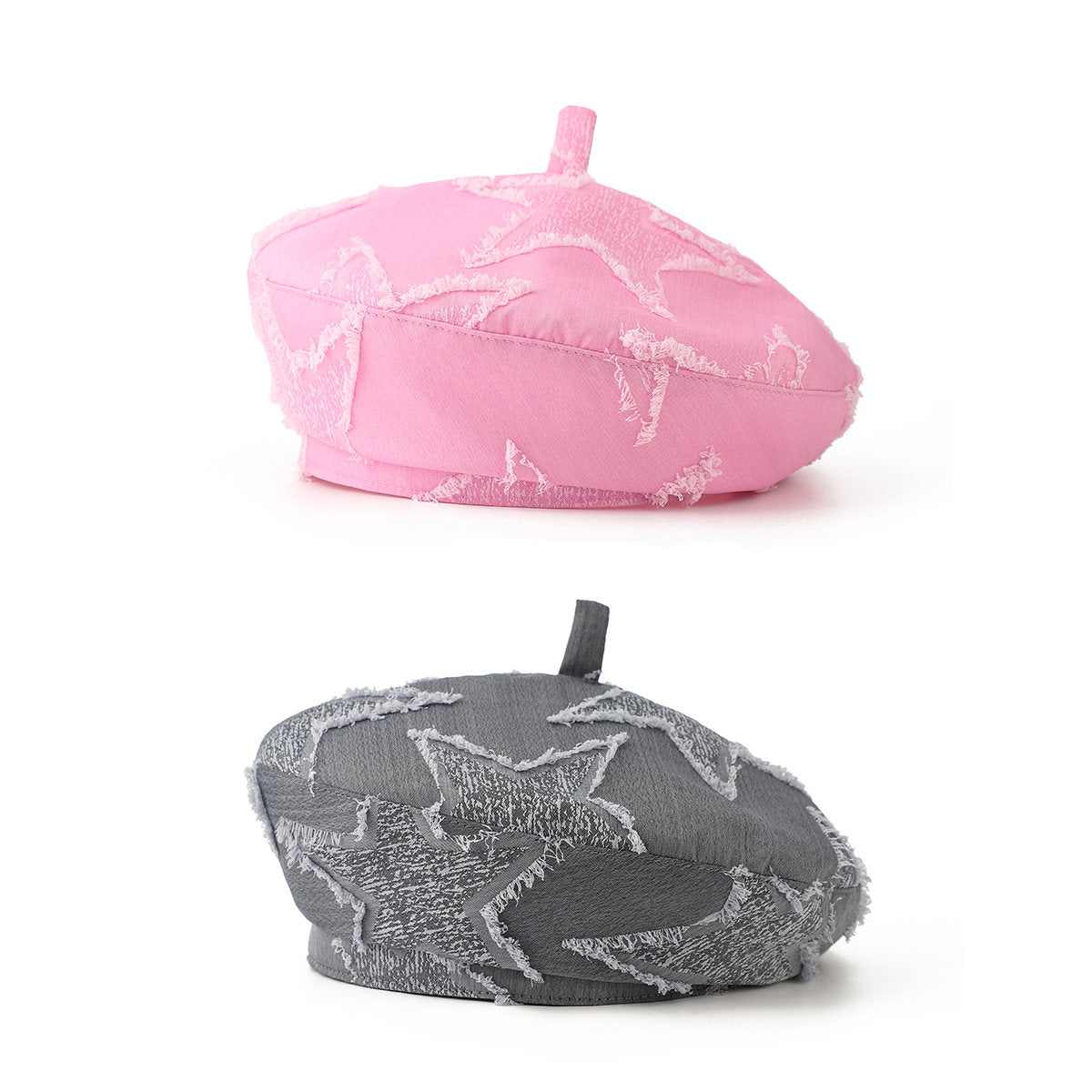 Retro Fashion Fringed Star-shaped Beret, Bohemian And Fresh Style, Distressed And Breathable, Versatile And Easy To Wear, Artist's Hat