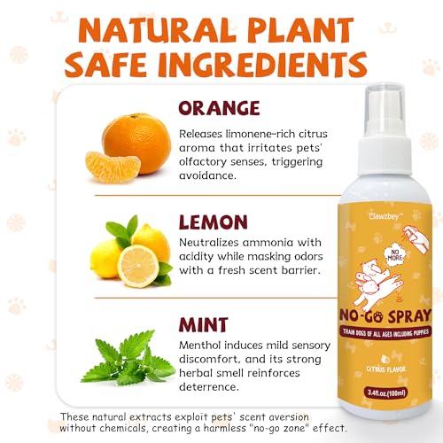 Clawzbey Dog Potty Training Spray Set, No-Go Spray & Here Potty Training Spray, Puppy Essentials, Stops Urination & Markin...