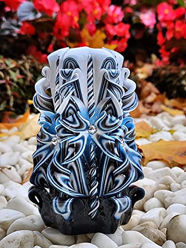 Handmade Carved Candle - Surprise Gift For Her - Decor Birthday Halloween Thanksgiving Christmas - Spiritual Living Room H...