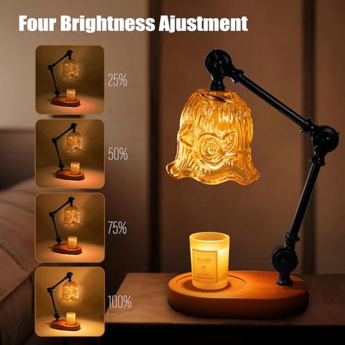 YWYWLED Candle Warmer Lamp, Dimmable Wax Melting Warmer with Adjustable Height, Bedroom Living Room Home Decor, Birthday R...