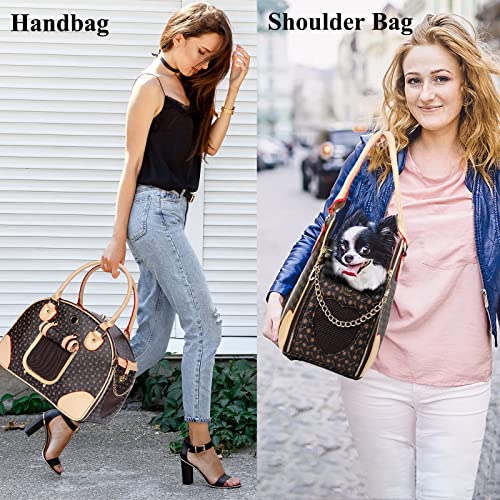Adriene's Choice Luxury Pet Carrier, Puppy Small Dog Carrier, Cat Carrier Bag, Waterproof Premium PU Leather Carrying Hand...