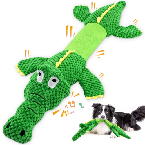 WOWBALA Interactive Squeaky Dog Chew Toy, Ideal Dog Toys for Small, Medium & Large Dogs, and Tug of War Lovers - Stuffed P...