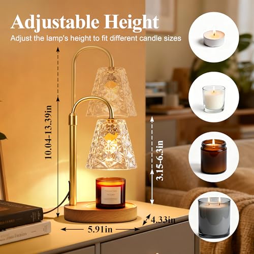 ESUNYD Candle Warmer Lamp with Timer, Birthday Gifts for Women Mom, House Warming Gifts New Home, Wax Melt Warmer for Scen...