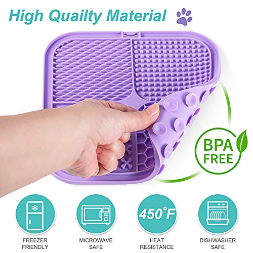 LUKITO Lick Mat for Dogs & Cats 2 Pack with Suction Cups, Dog Lick Mat for Anxiety Relief, Dog Toys to Keep Them Busy, Pea...