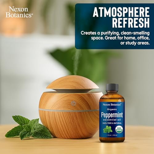 Organic Peppermint Essential Oil 30 ml - Pure, Natural Oils for Aromatherapy, Diffusers, DIY, Candle and Soap Making Scent...